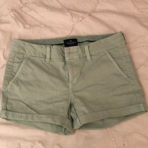 Sea foam green American Eagle midi shorts